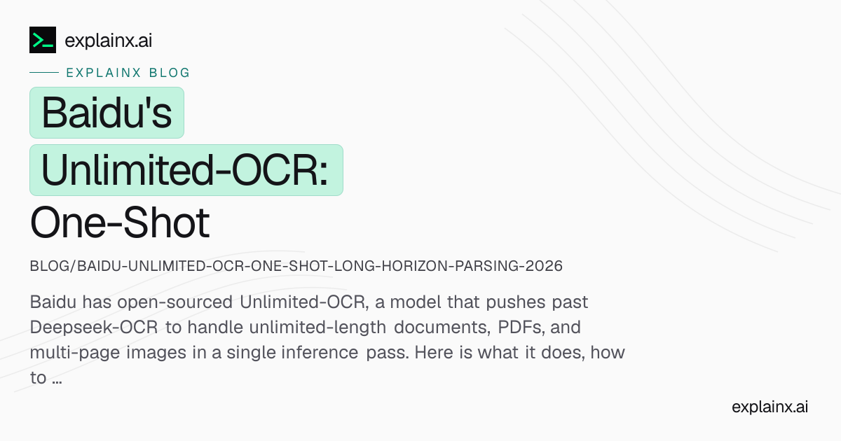 Baidu's Unlimited-OCR: One-Shot Long-Horizon Document Parsing Is Here